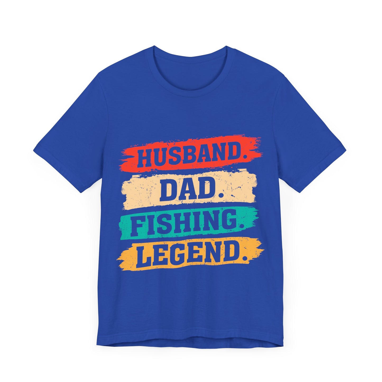 Husband Dad Fishing Legend Jersey Short Sleeve Tee