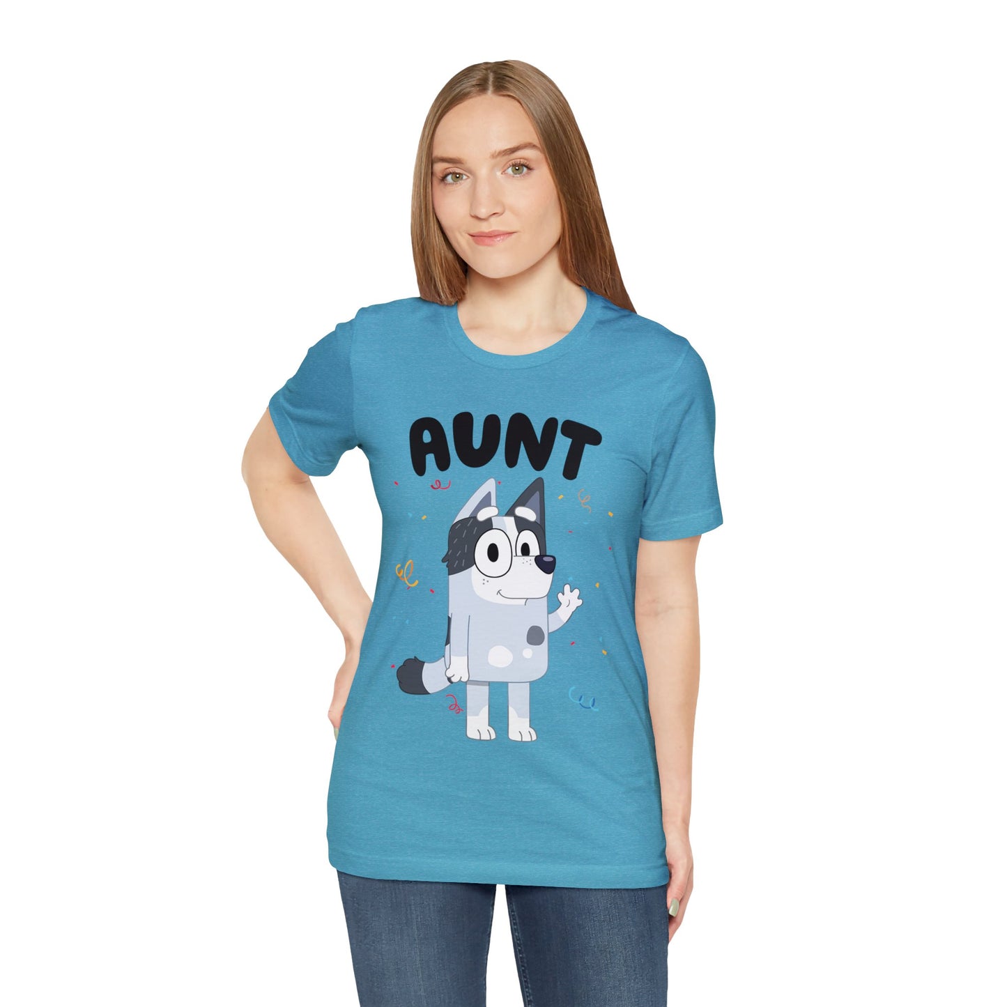 Aunt Bluey Birthday short sleeve Tshirt