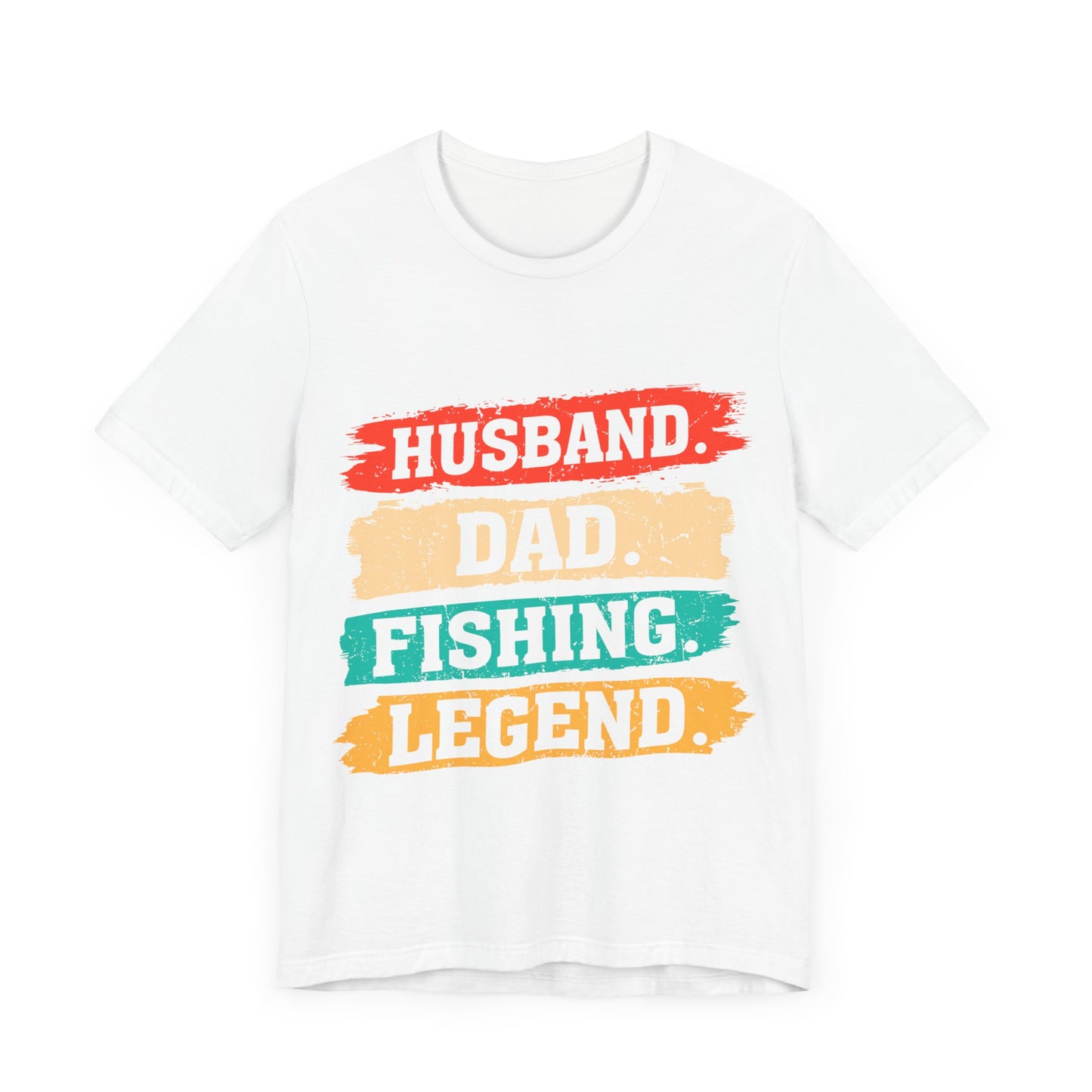 Husband Dad Fishing Legend Jersey Short Sleeve Tee