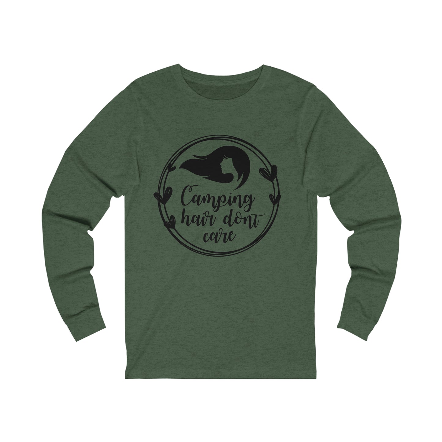 Camping Hair Don' Care Long Sleeve Tshirt