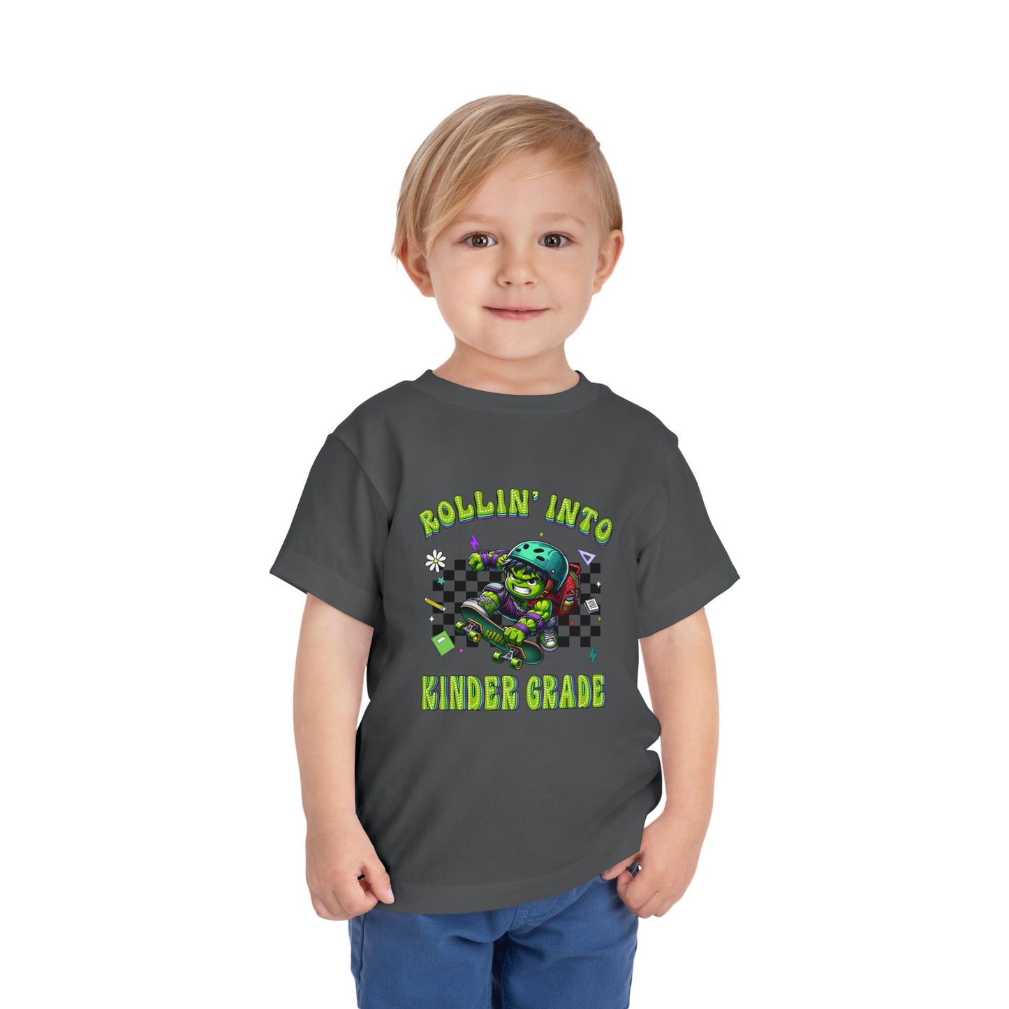 HULK - Rollin' Into Kinder Grade Toddler Short Sleeve Tee