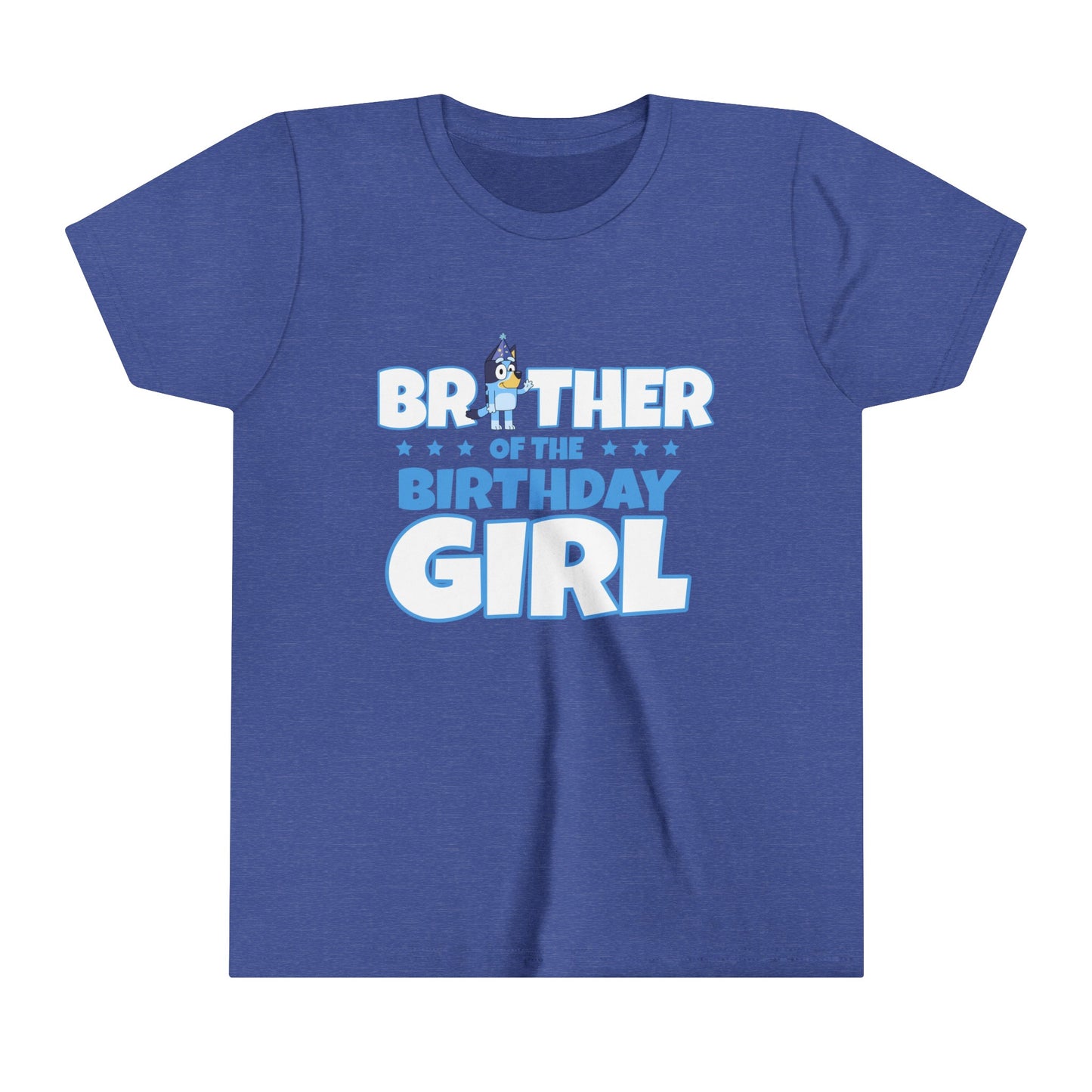 Bluey Brother of the birthday girl Short sleeve youth Tshirt