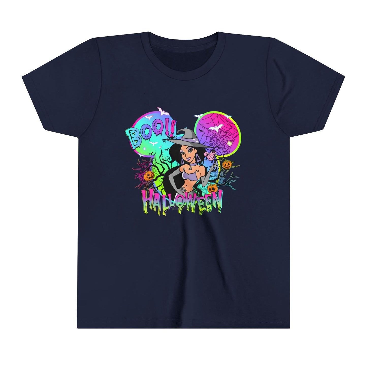 Jasmine Boo! Halloween Youth Short Sleeve Tee