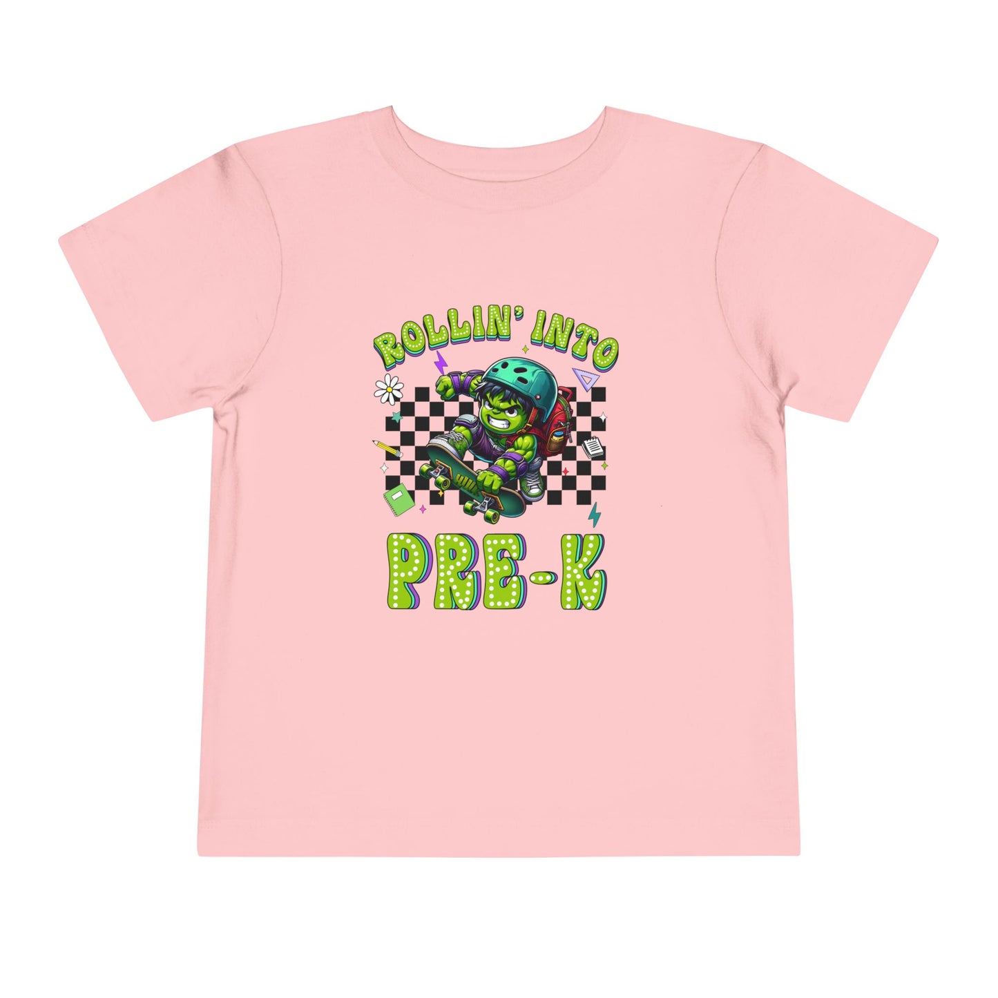 HULK - Rollin' Into Pre_K Toddler Short Sleeve Tee