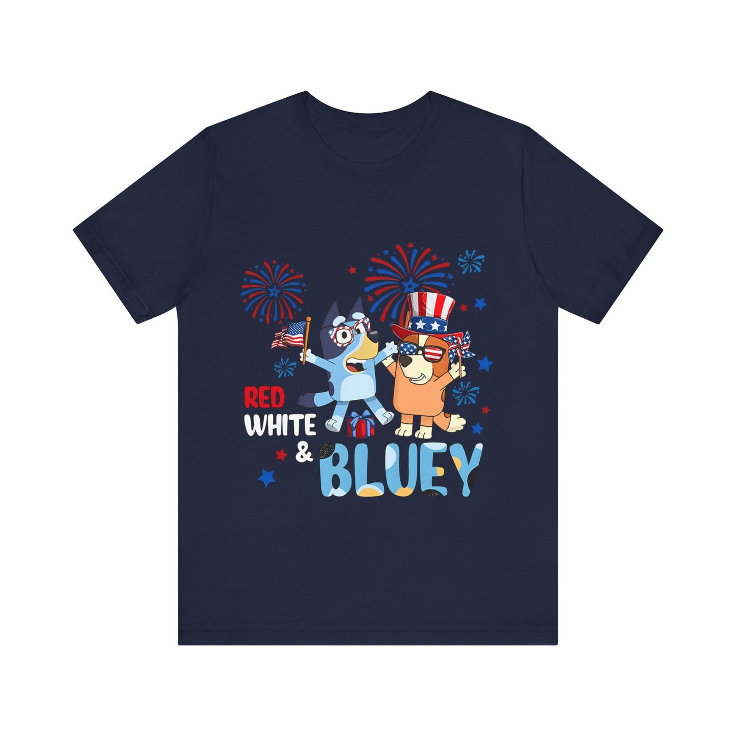 Red, White & Bluey Jersey Short Sleeve Tee