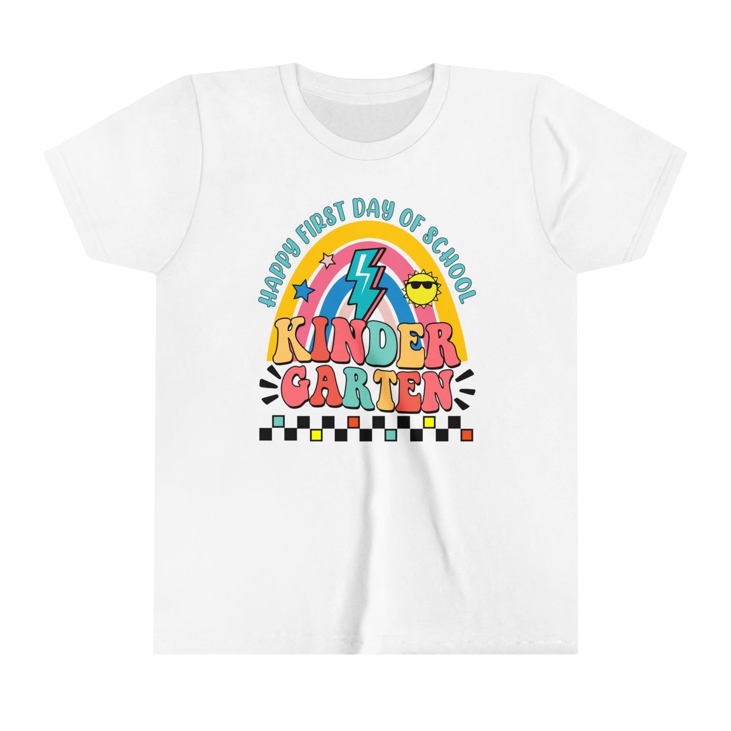 Happy First Day of School - Kindergarten Youth Short Sleeve Tee