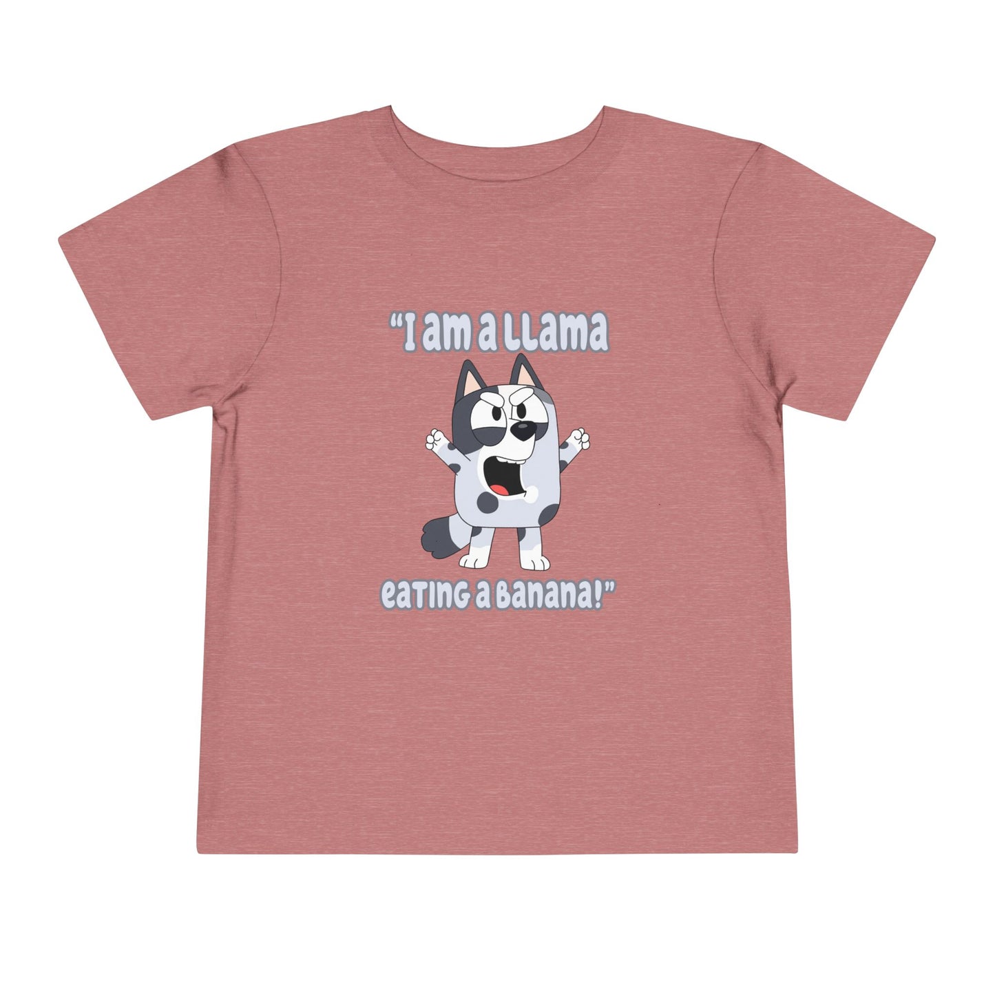 I'm a Llama eating a banana Toddler Short Sleeve Tee