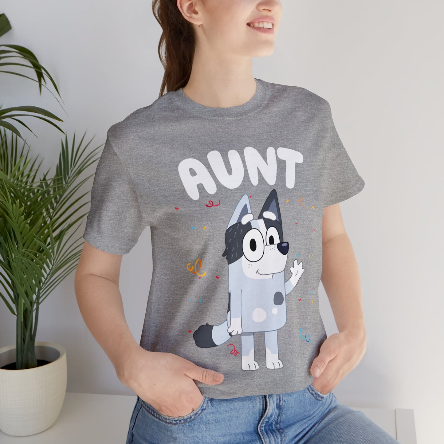 Aunt Bluey Birthday short sleeve Tshirt