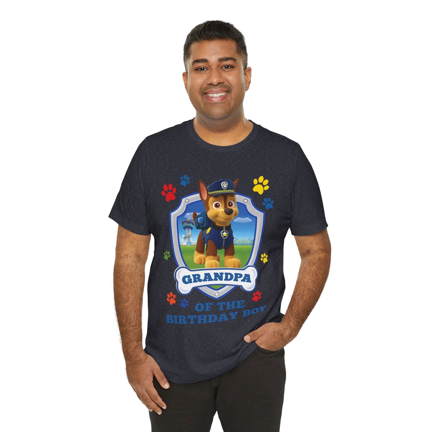 Grandpa of the Birthday Boy Jersey Short Sleeve Tee