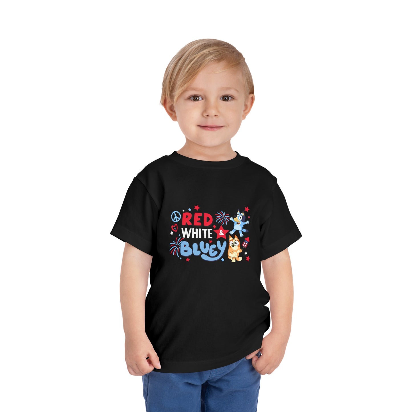Red, White & Bluey Toddler Short Sleeve Tee