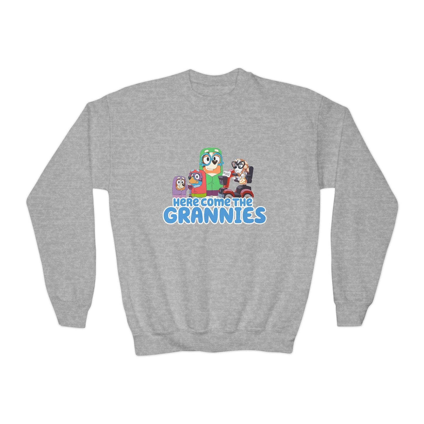 Here comes the grannies Youth Crewneck Sweatshirt