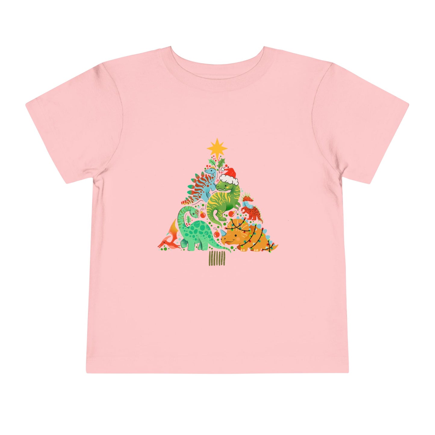 Dino christmas Toddler Short Sleeve Tee