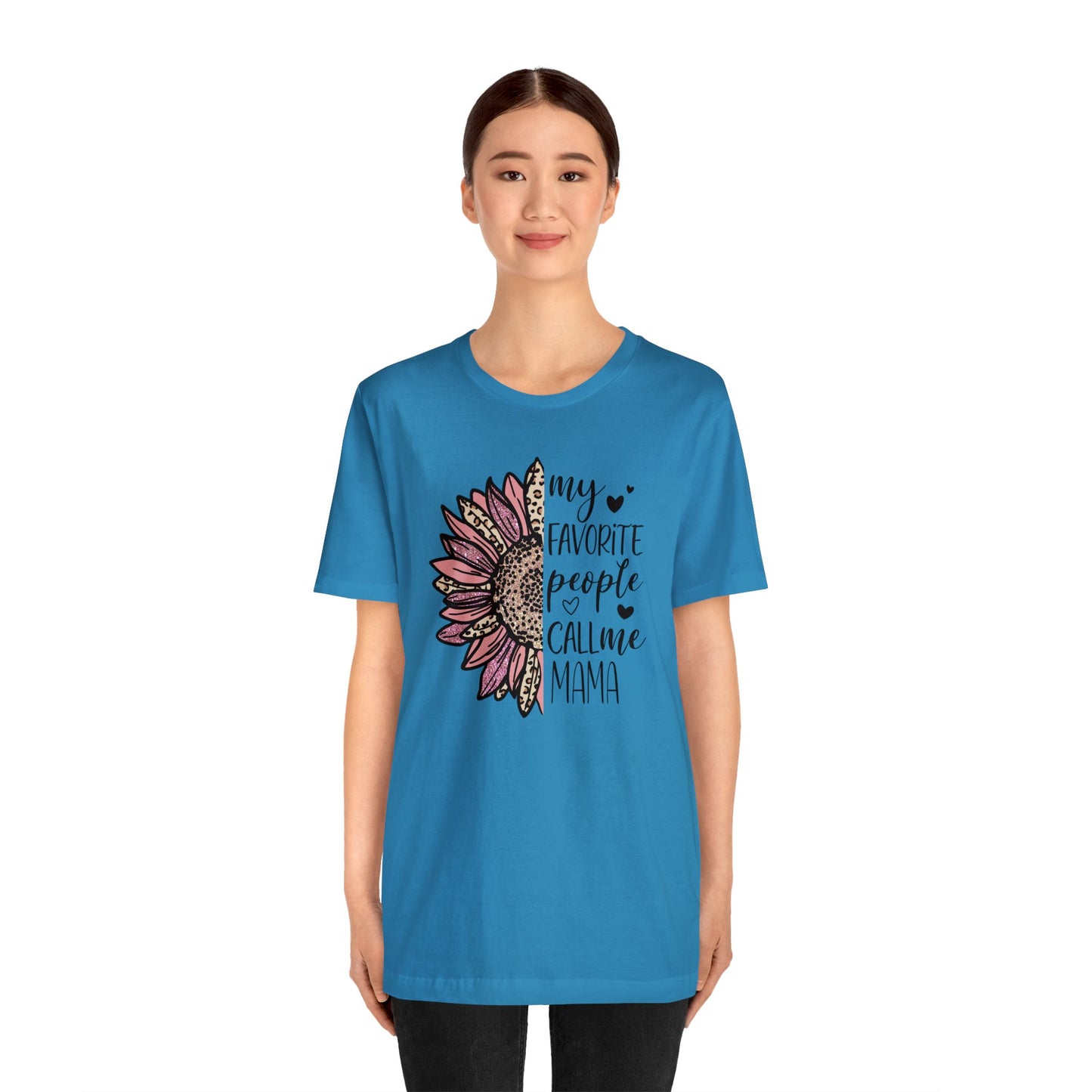 My Favorite People Call Me Mama Sunflower short sleeve tshirt