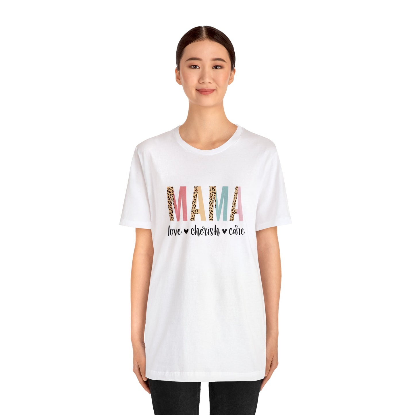 MAMA Leopard print short sleeve tshirt