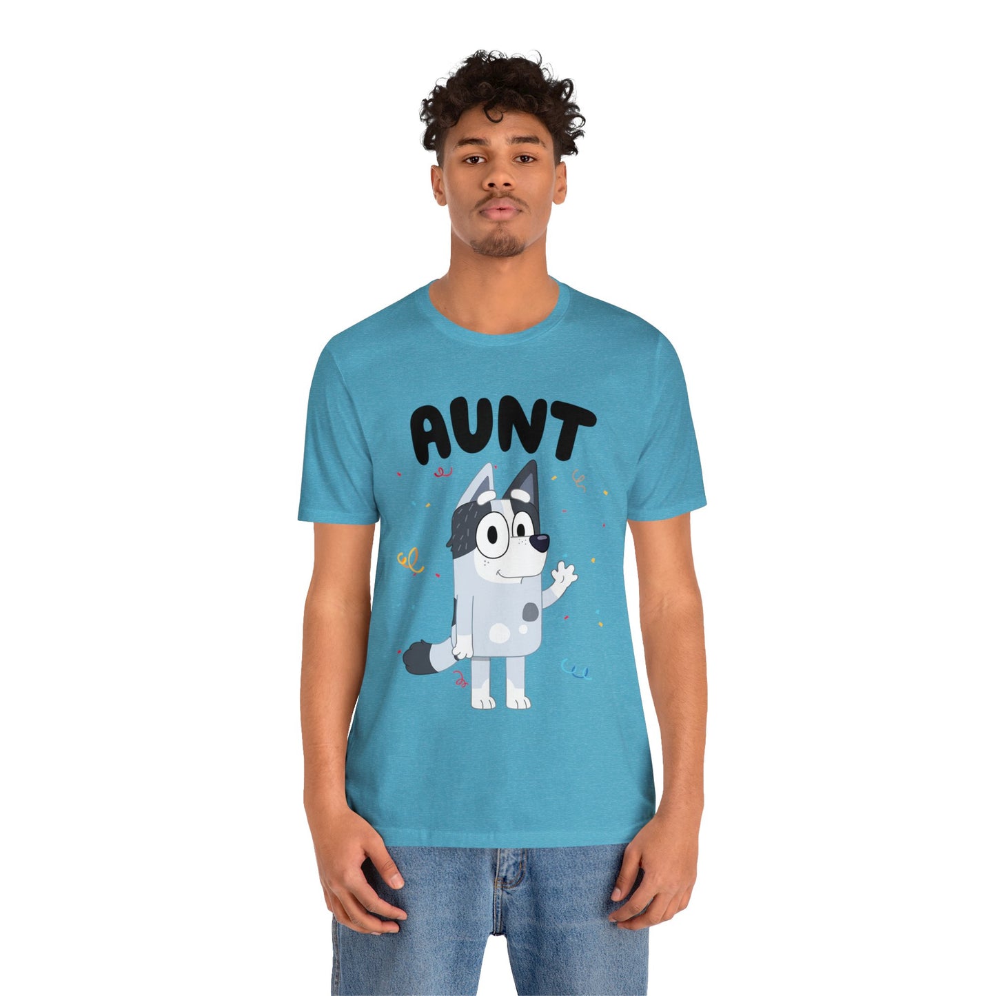 Aunt Bluey Birthday short sleeve Tshirt