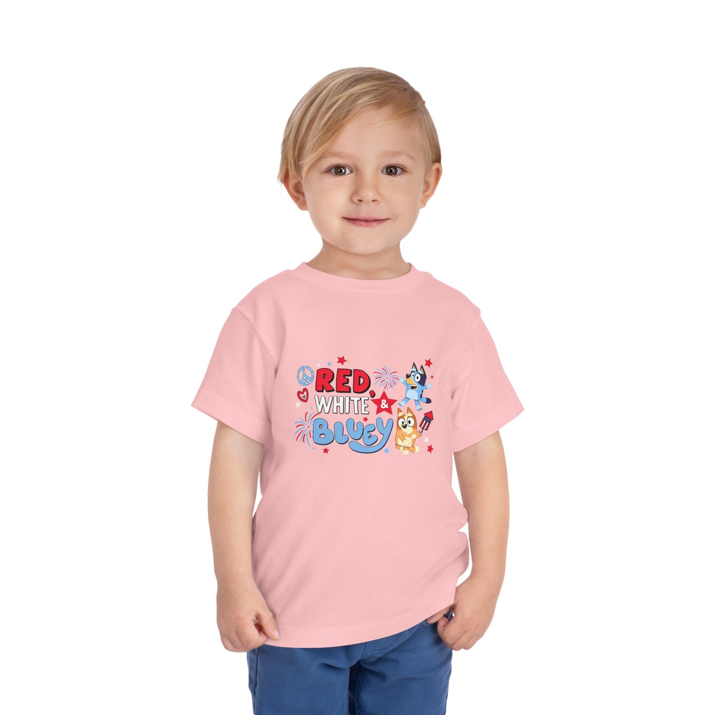 Red, White & Bluey Toddler Short Sleeve Tee