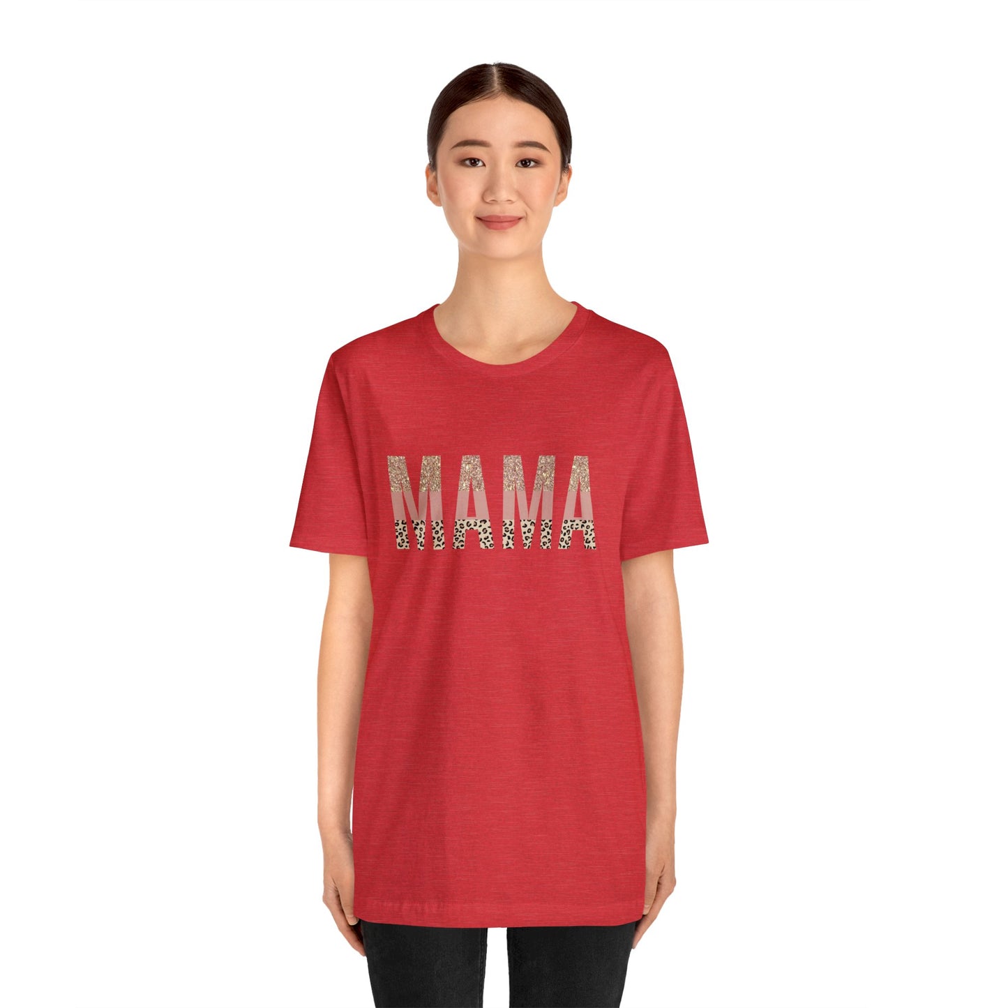 MAMA Leopard print short sleeve tshirt