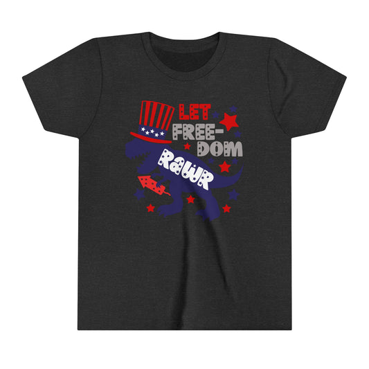 Let Freedom Roar Youth Short Sleeve Tee