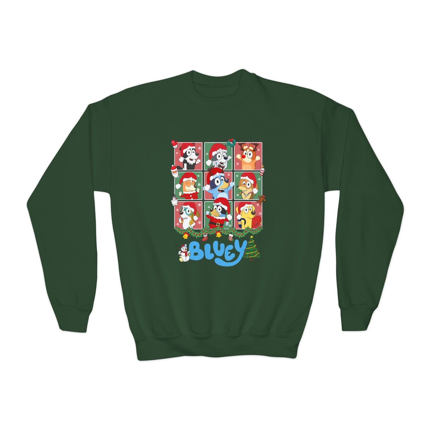 Christmas Polaroids Youth Crewneck Sweatshirt