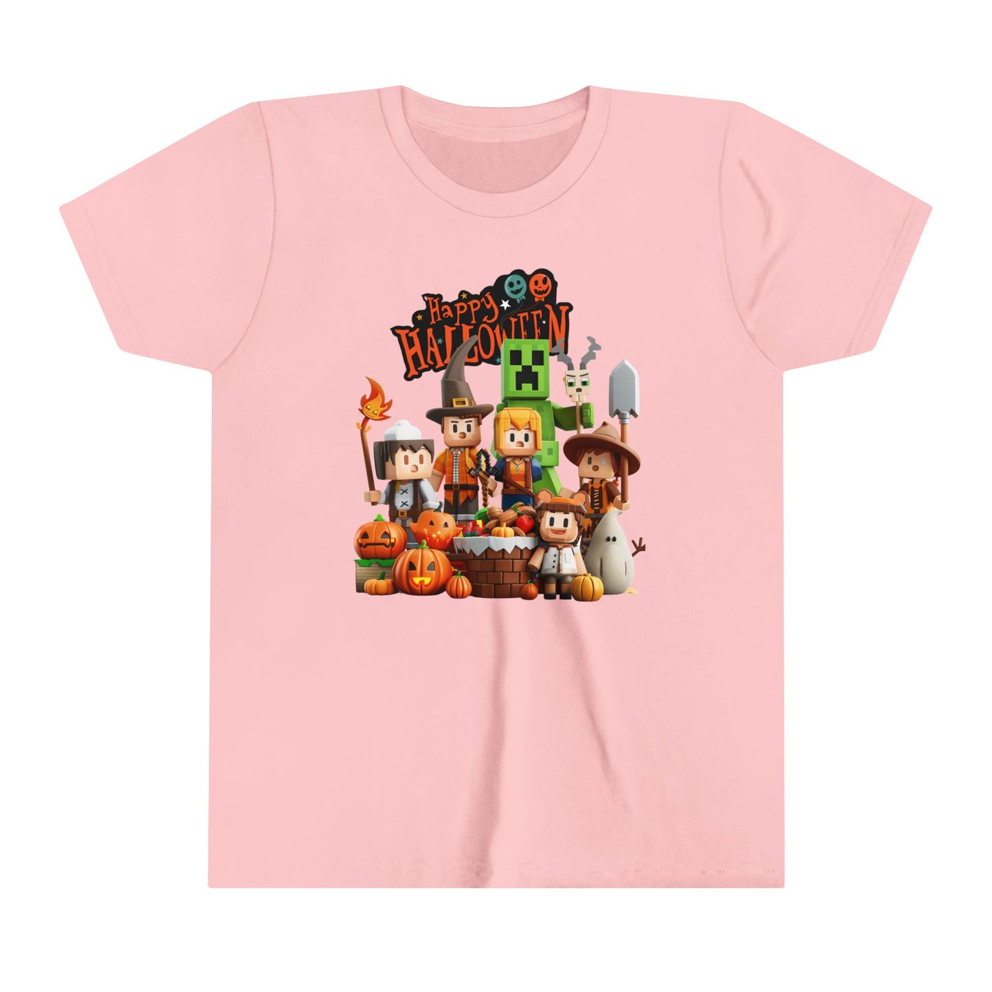 Minecraft Happy Hallowen Youth Short Sleeve Tee