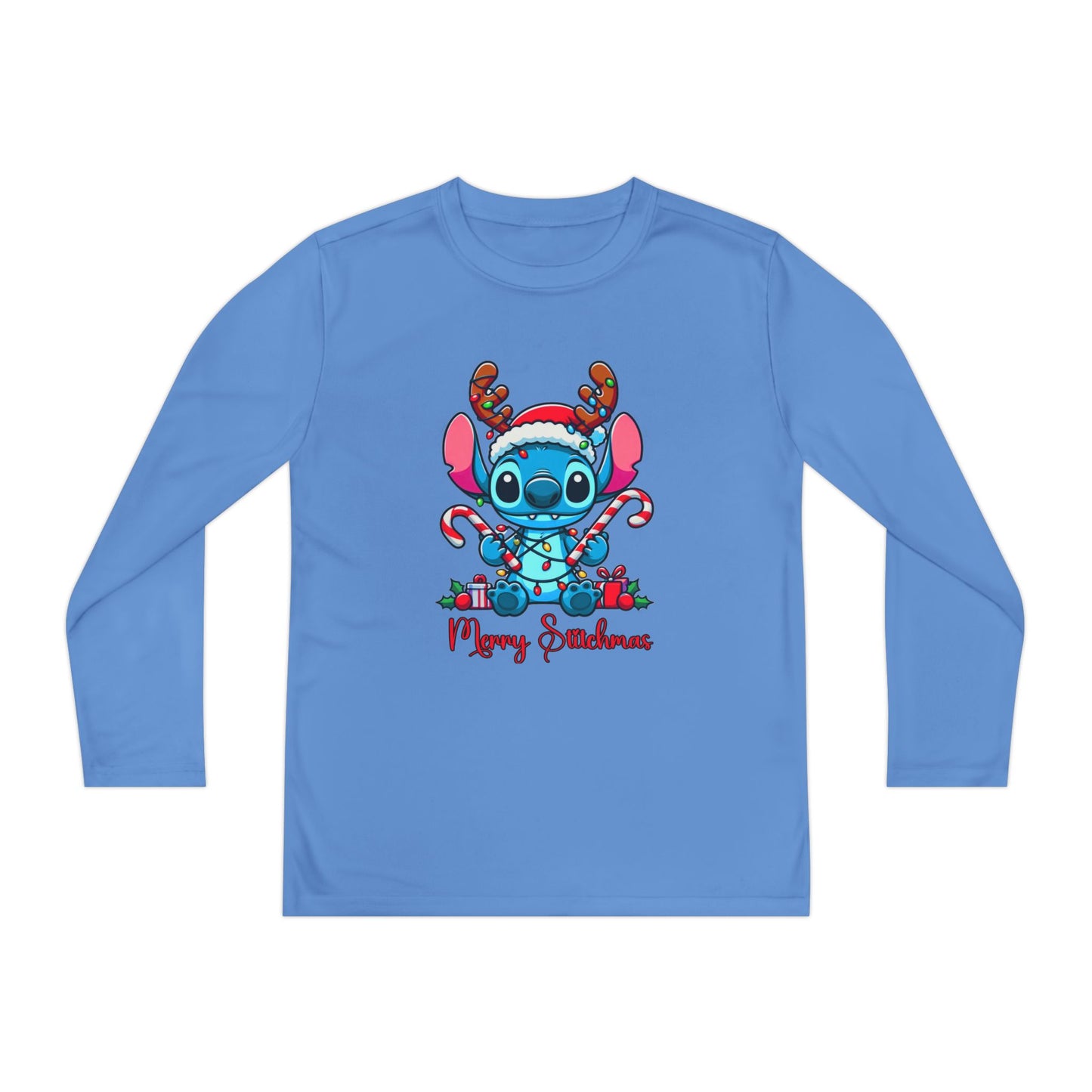 Merry Stitchmas Youth Long Sleeve Competitor Tee