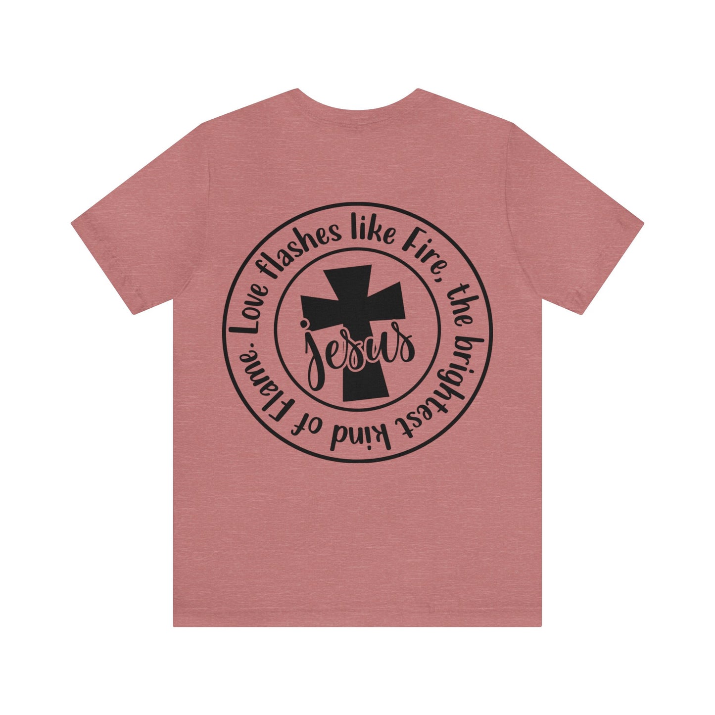 Loved (front) circle/cross (back) Short Sleeve Tshirt