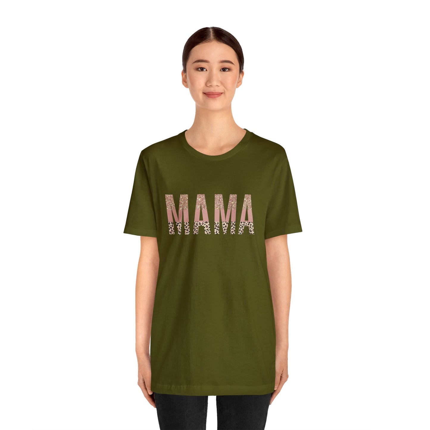 MAMA Leopard print short sleeve tshirt