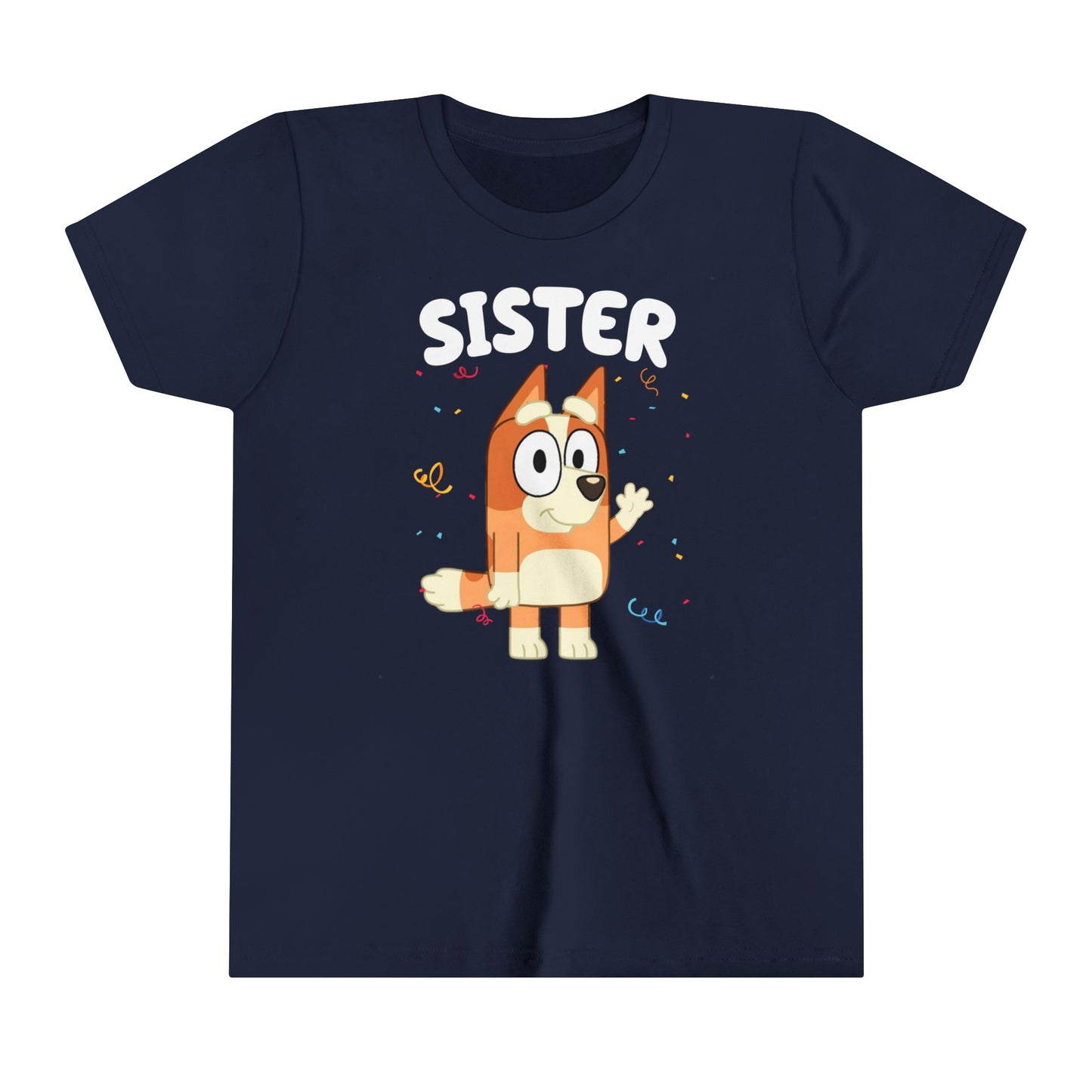 Sister Bluey Birthday youth short sleeve Tshirt