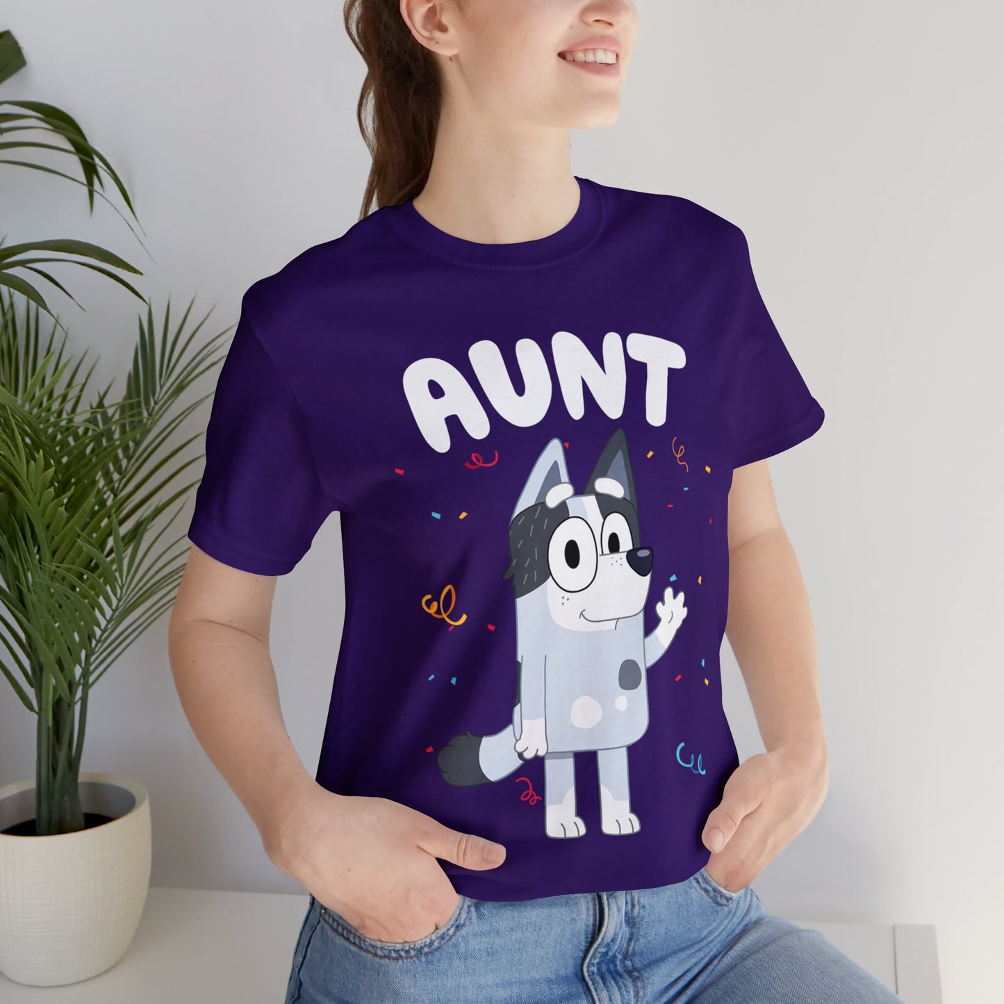 Aunt Bluey Birthday short sleeve Tshirt