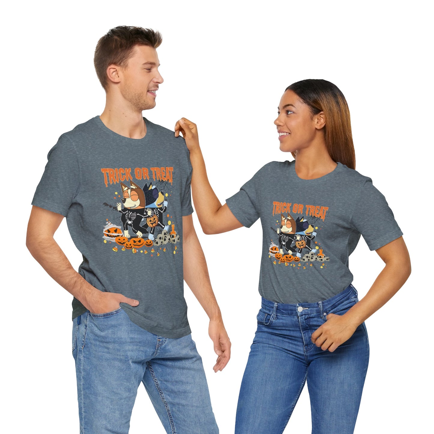 Trick or Treat with Chili and Bandit Jersey Short Sleeve Tee