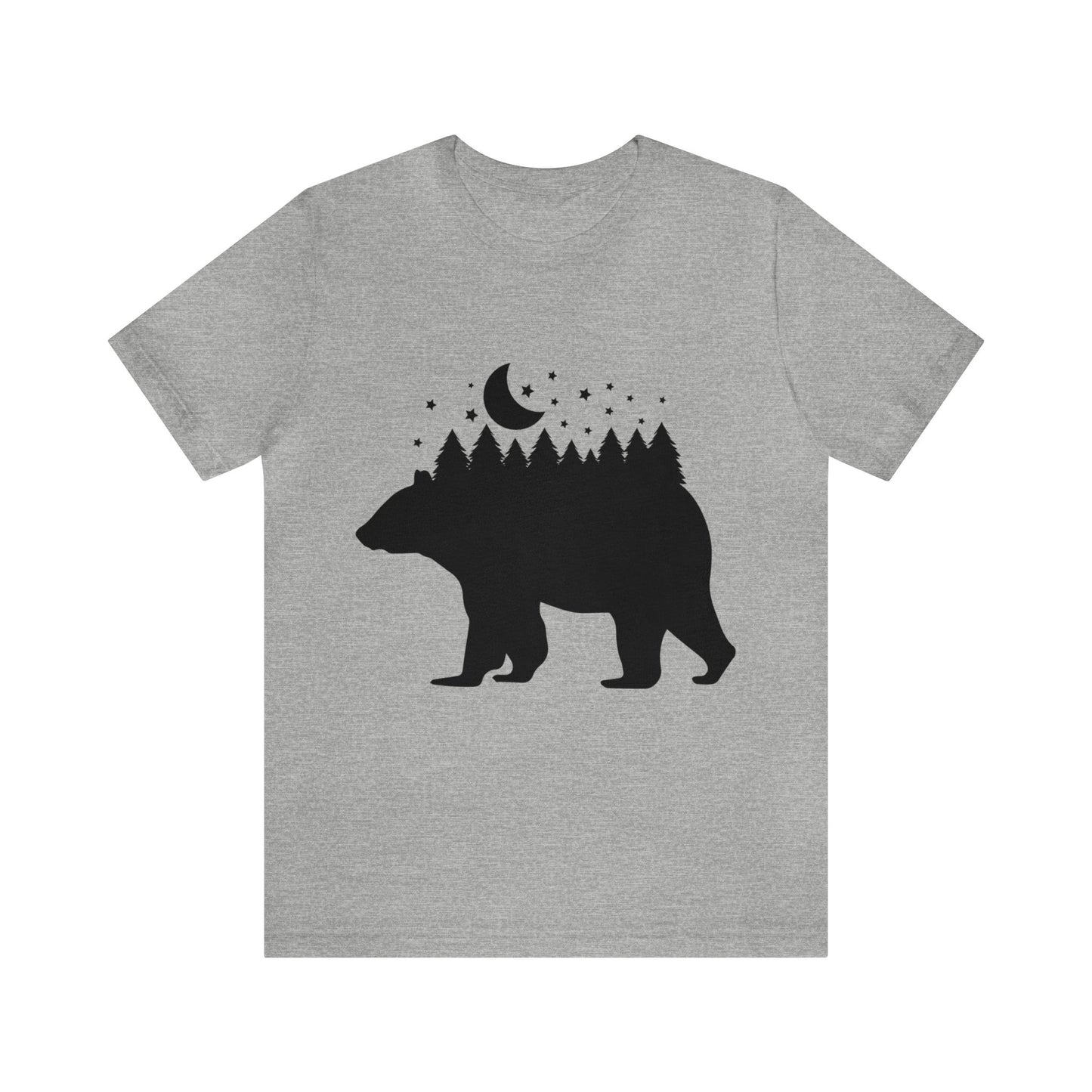 Bear - Forest - Night Sky Short Sleeve Tshirt