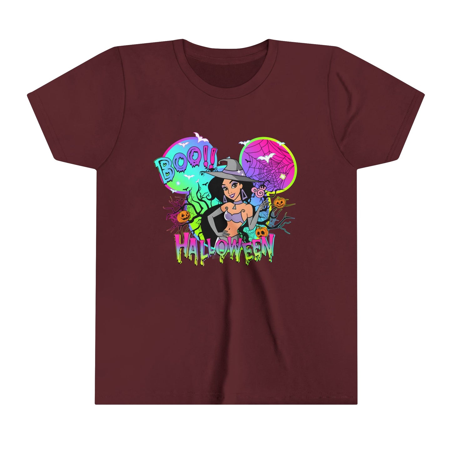 Jasmine Boo! Halloween Youth Short Sleeve Tee