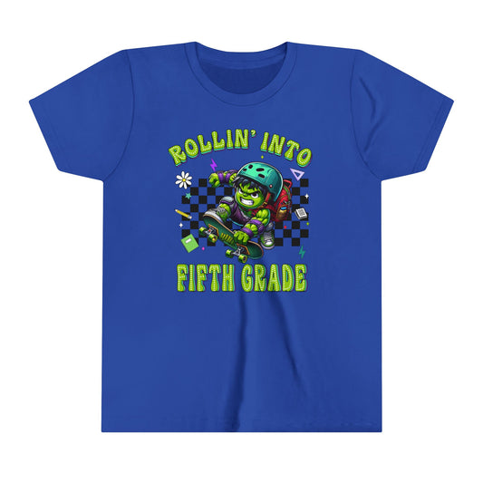 HULK - Rollin' Into 5th Grade Youth Short Sleeve Tee
