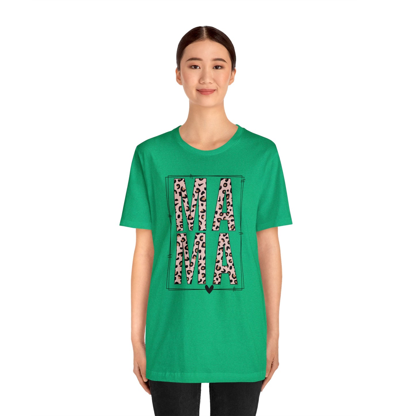 MAMA Leopard print short sleeve tshirt