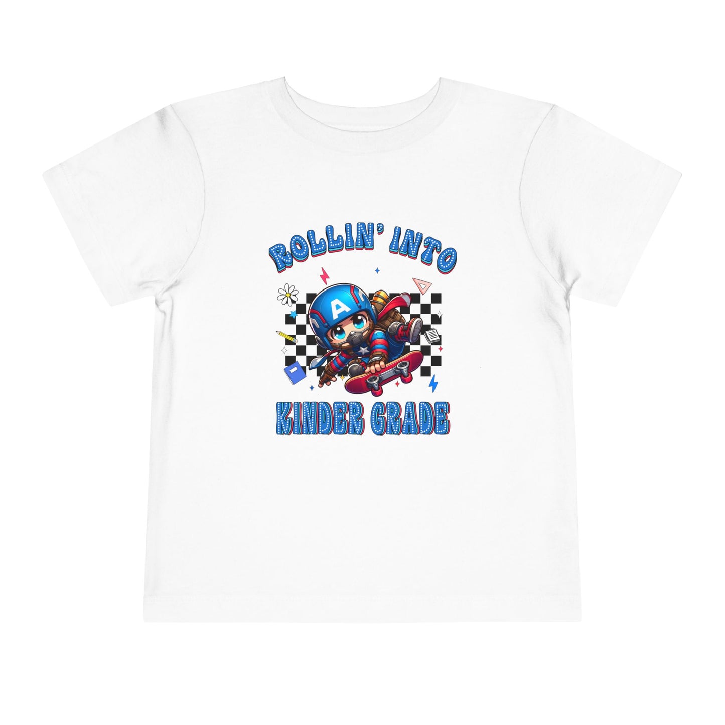 CAPTAIN AMERICA - Rollin' Into Kinder Grade Toddler Short Sleeve Tee