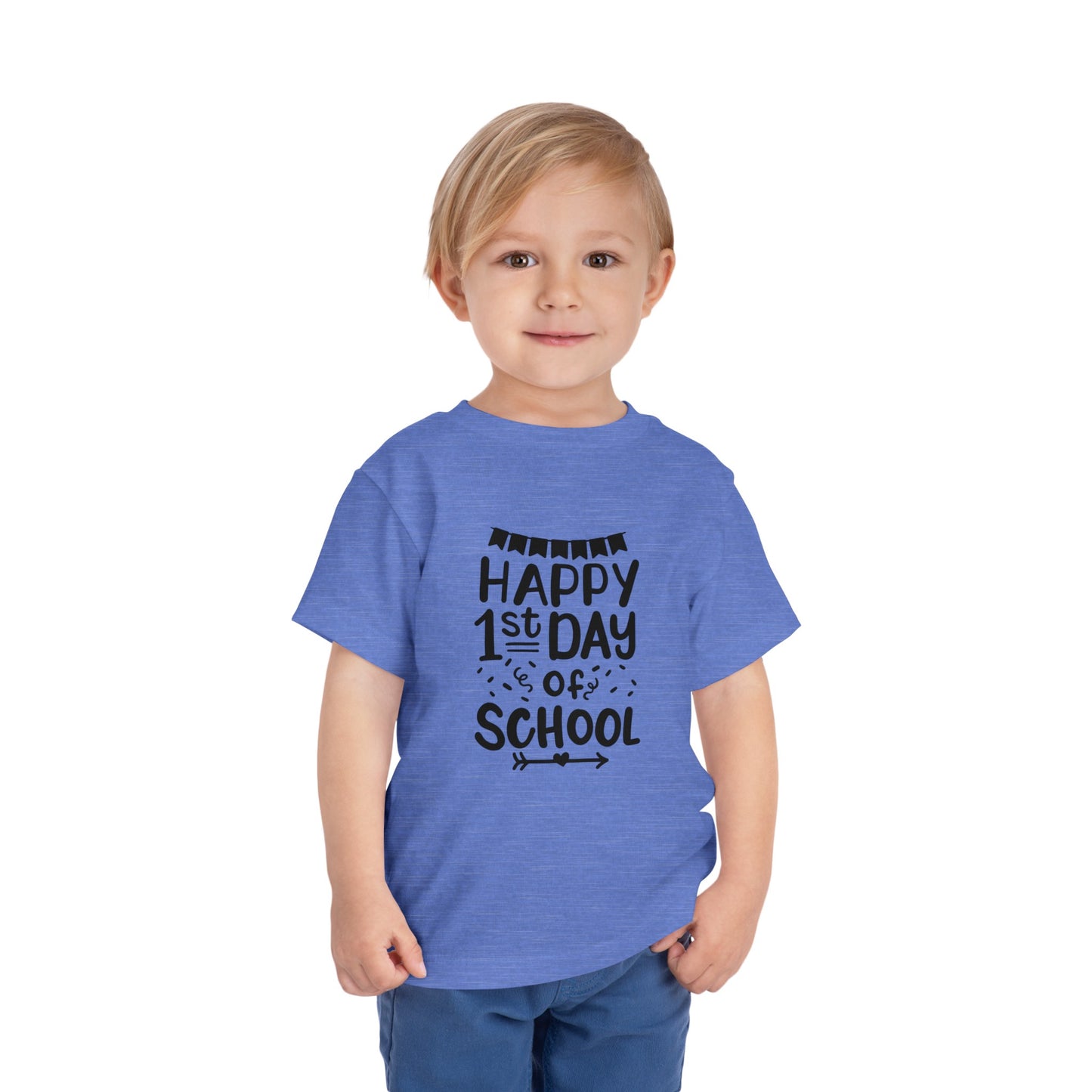 Happy 1st Day of School Toddler Short Sleeve Tee