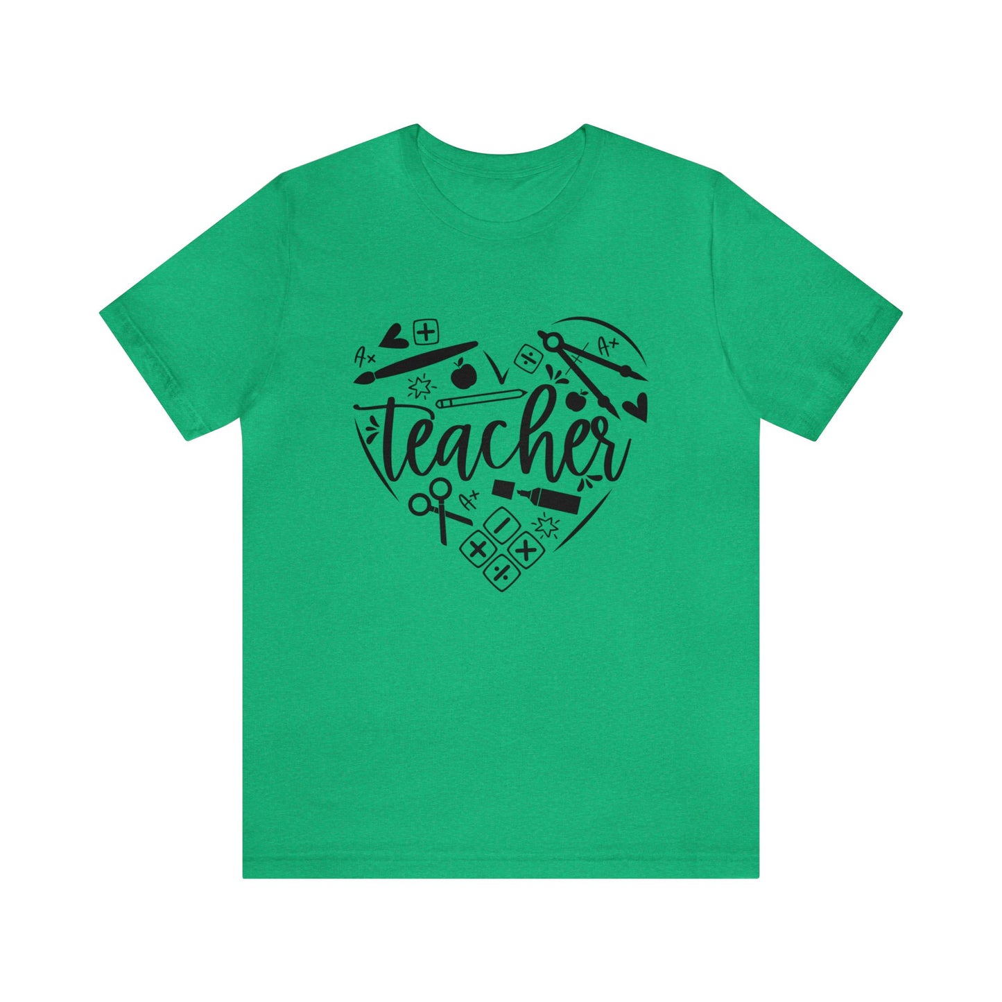 Teacher heart Short sleeve Tshirt
