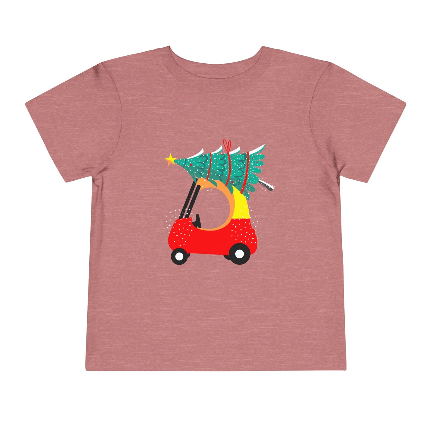 Kiddie Car with christmas tree Toddler Short Sleeve Tee