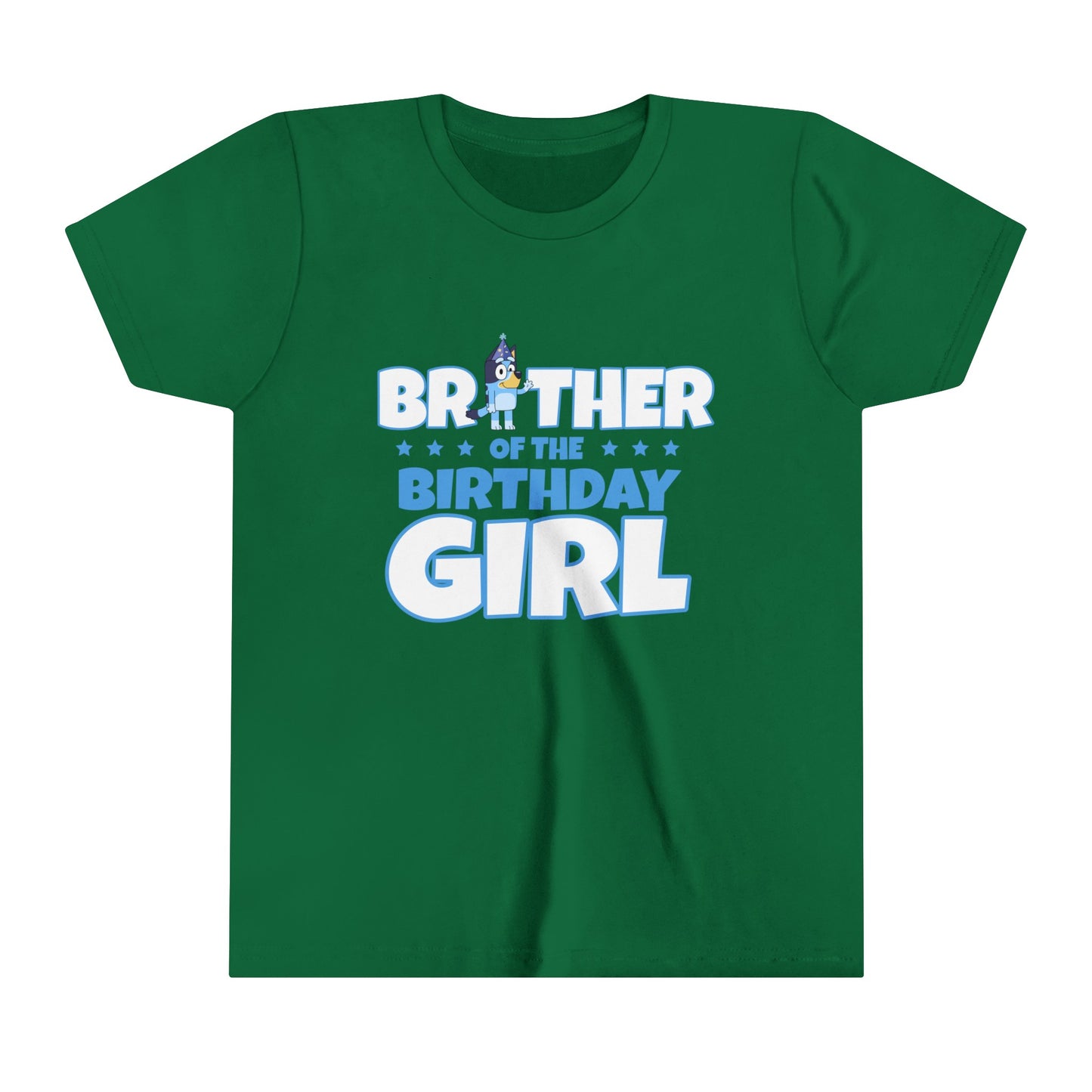 Bluey Brother of the birthday girl Short sleeve youth Tshirt