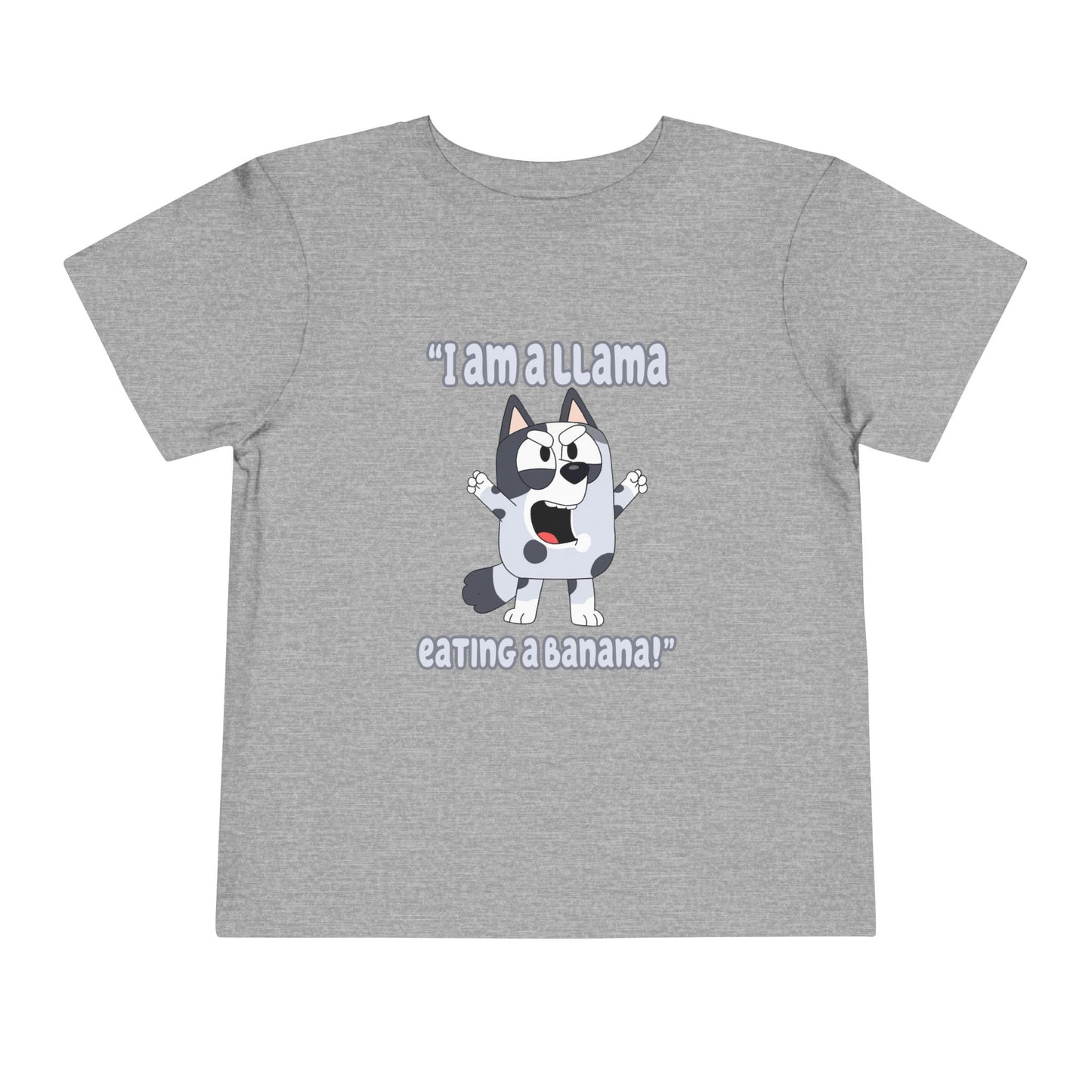 I'm a Llama eating a banana Toddler Short Sleeve Tee