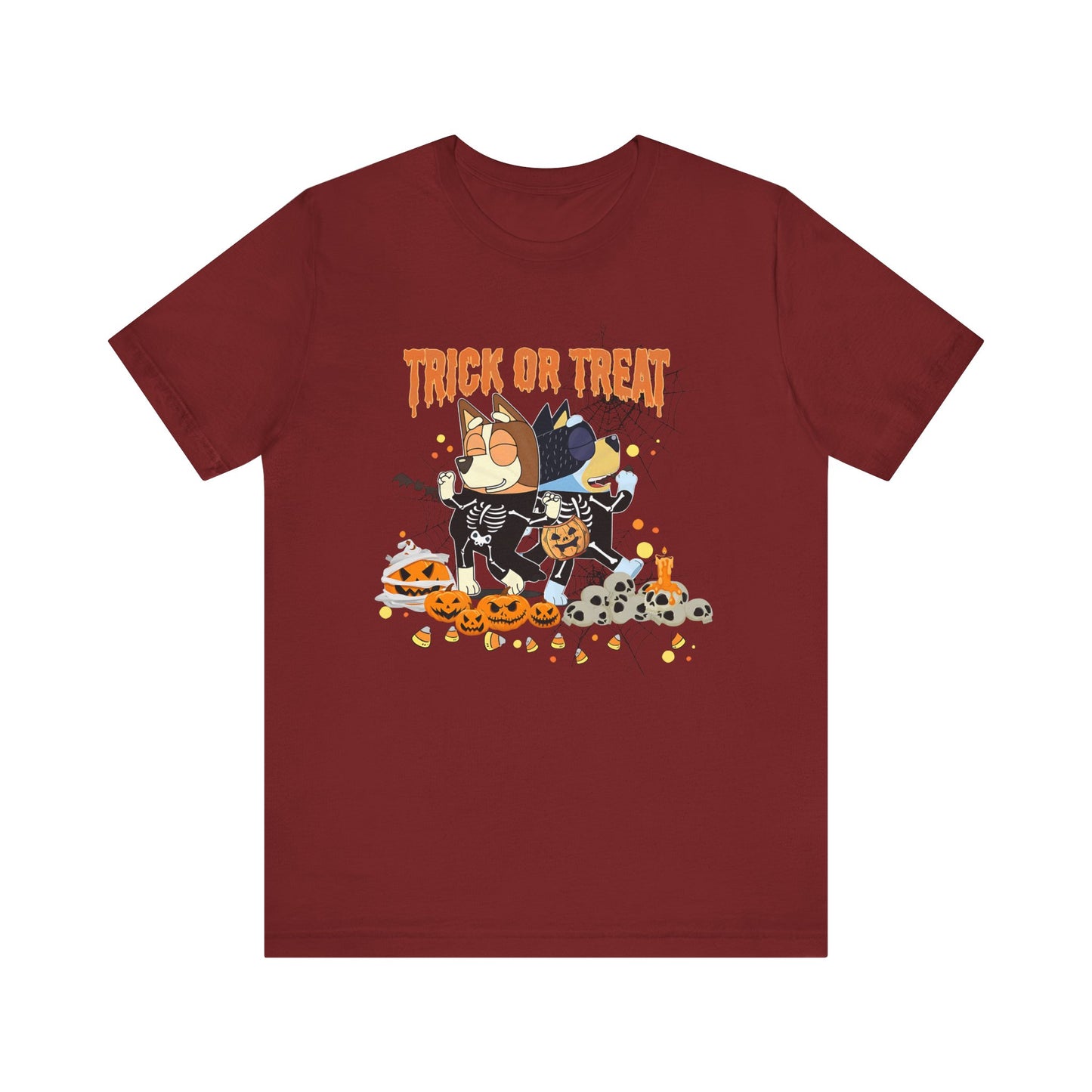 Trick or Treat with Chili and Bandit Jersey Short Sleeve Tee