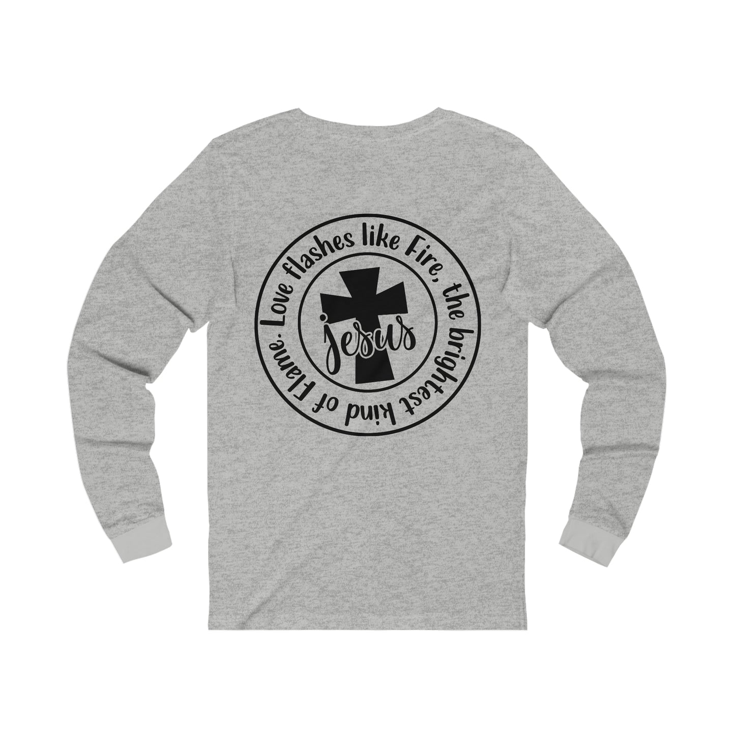 Loved (front) Love/Cross (back)  Long Sleeve Tshirt