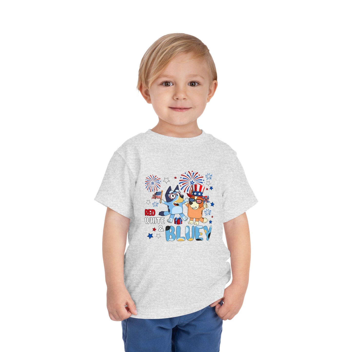Red, White & Bluey Toddler Short Sleeve Tee