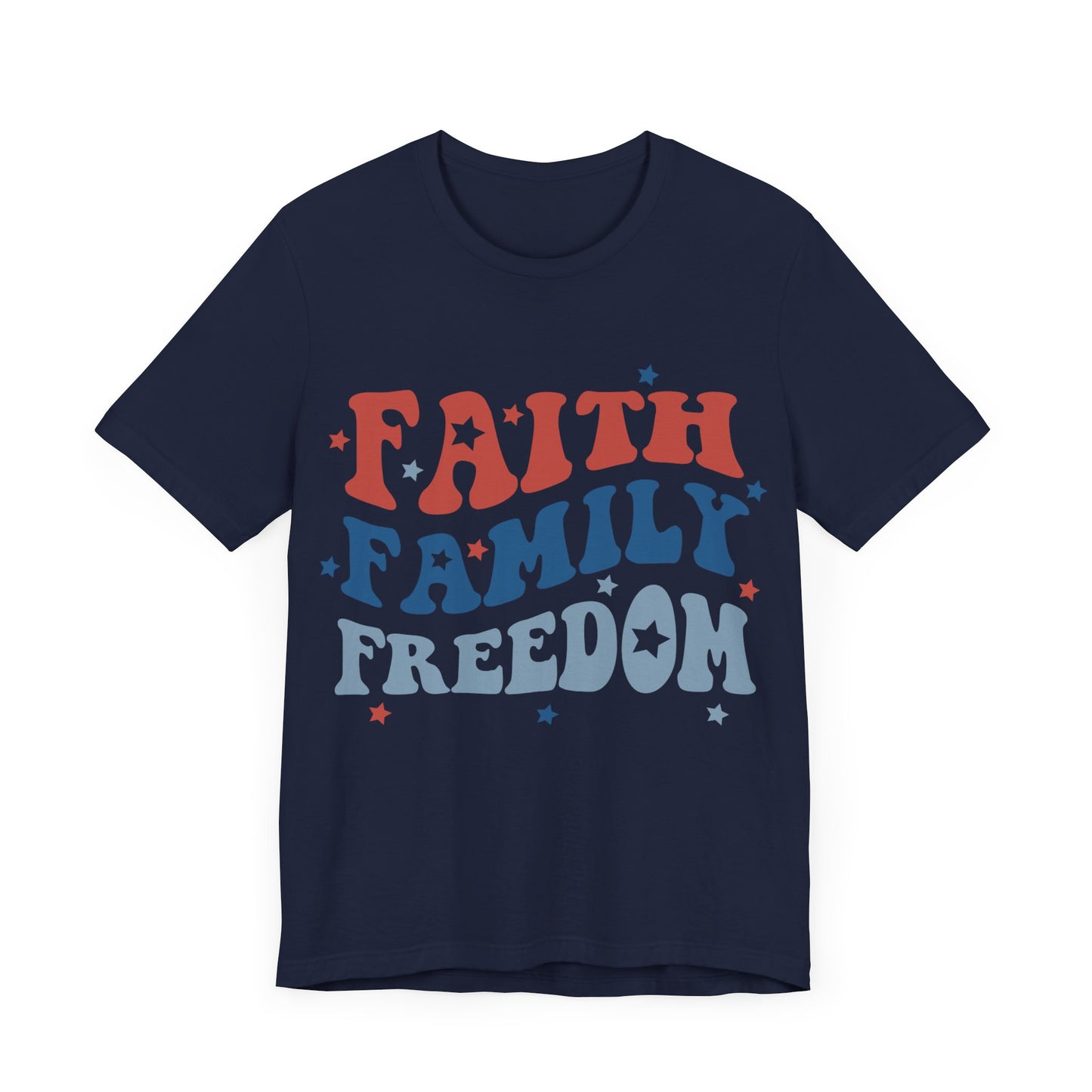 FAITH FAMILY FREEDOM Jersey Short Sleeve Tee