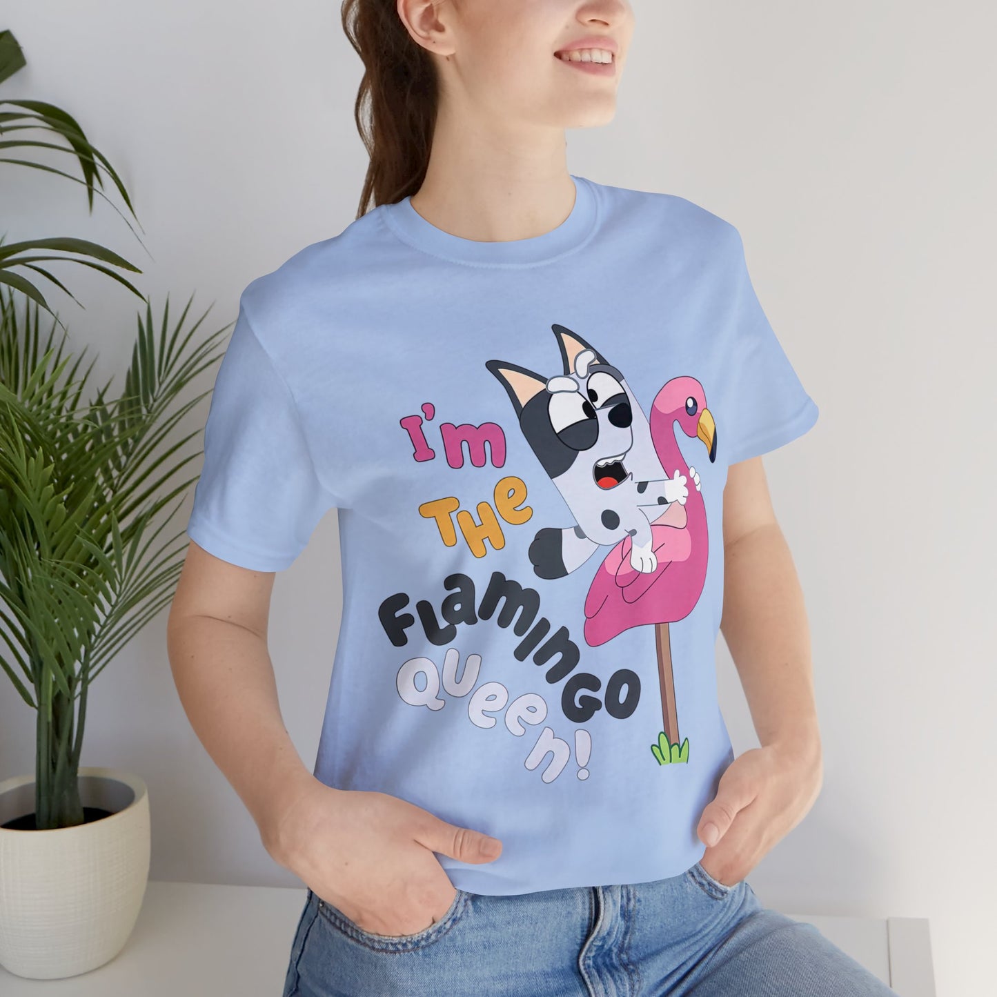 I'm the flamingo queen Short Sleeve Tshirt