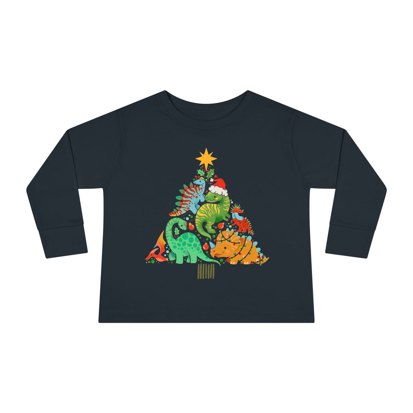 Dino christmas Toddler Long Sleeve Tee