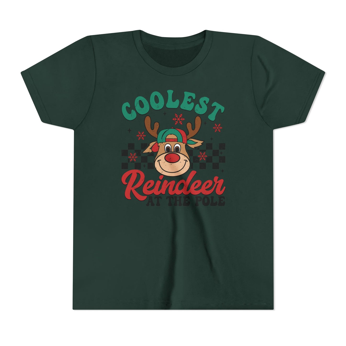 Coolest Reindeer at the Pole Youth Short Sleeve Tee