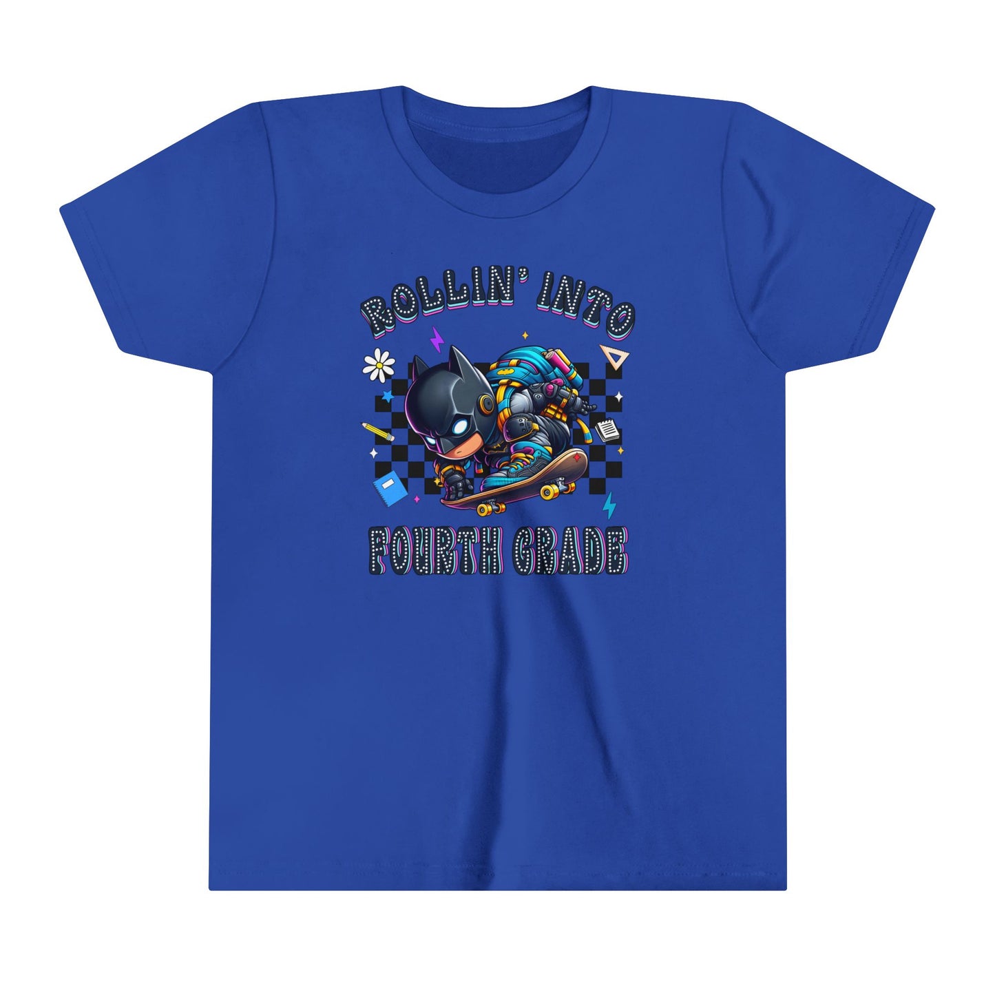 BATMAN - Rollin' Into 4th Grade Youth Short Sleeve Tee