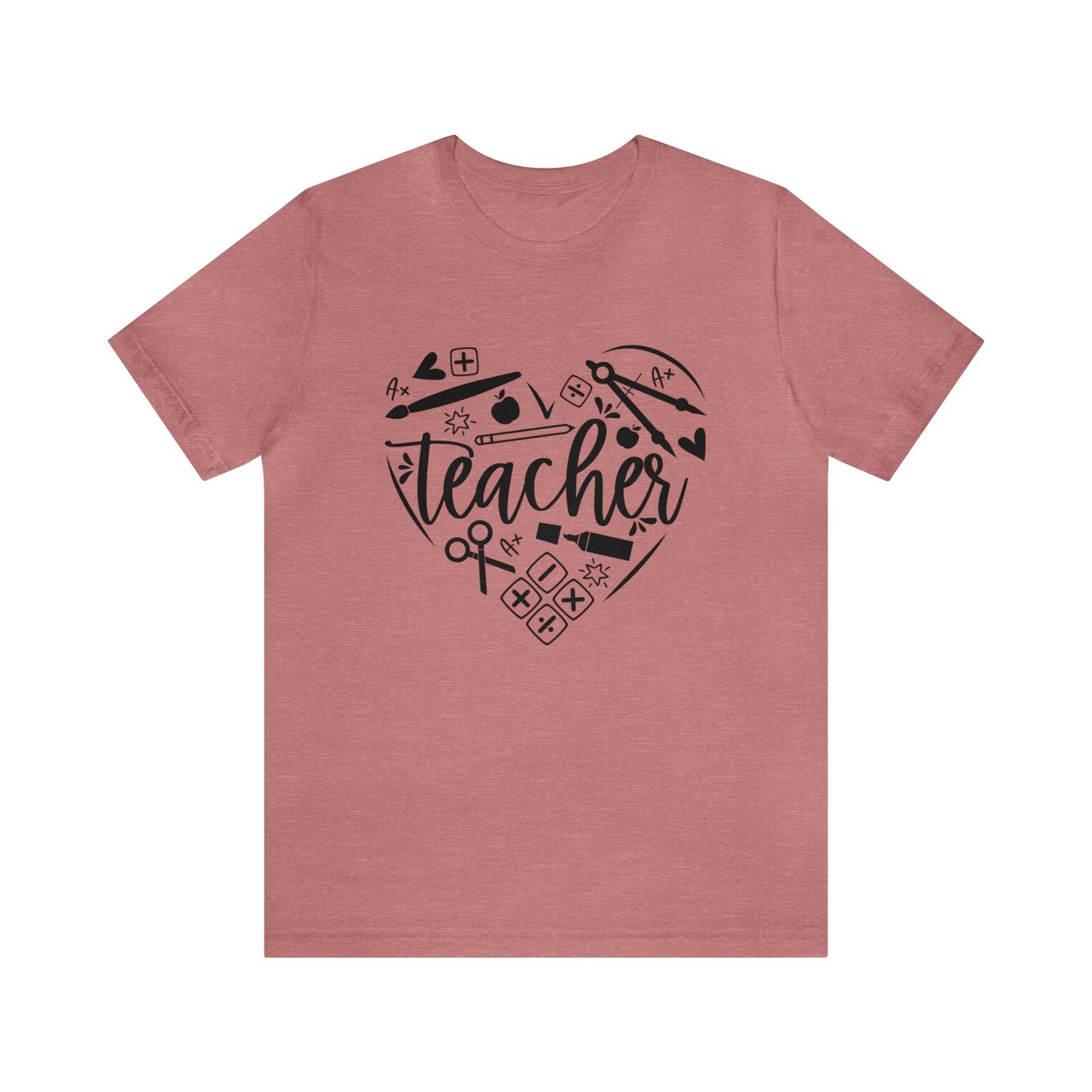 Teacher heart Short sleeve Tshirt