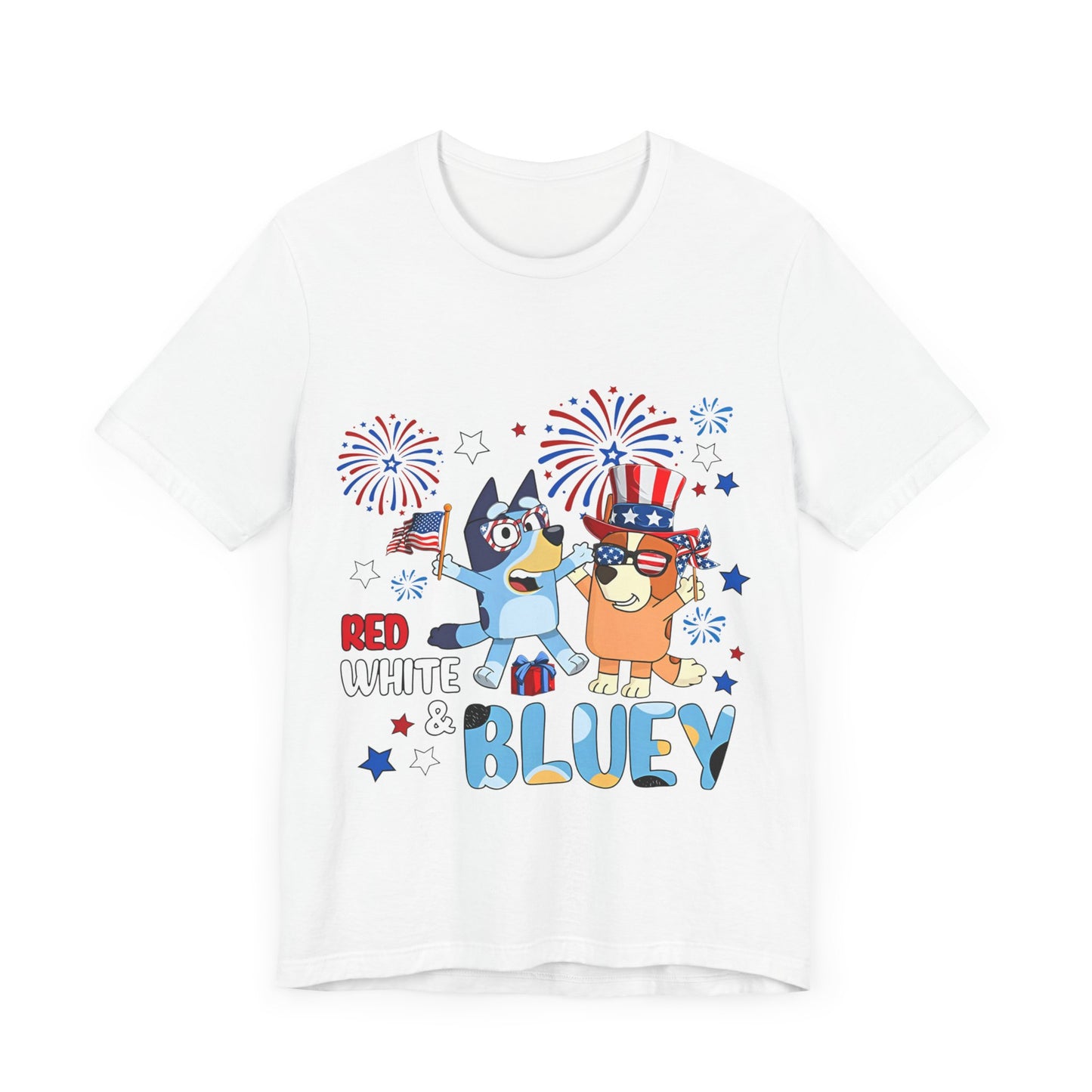 Red, White & Bluey Jersey Short Sleeve Tee